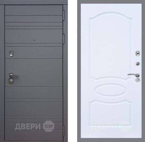Входная металлическая Дверь Рекс (REX) 14 силк титан FL-128 Силк Сноу в Можайске
