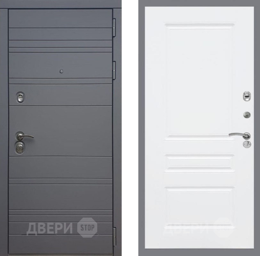 Входная металлическая Дверь Рекс (REX) 14 силк титан FL-243 Силк Сноу в Можайске