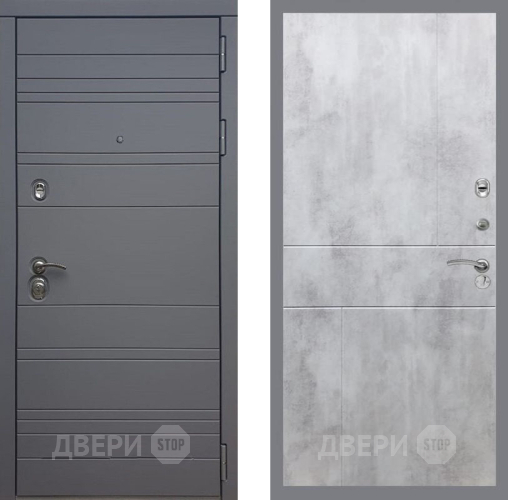 Входная металлическая Дверь Рекс (REX) 14 силк титан FL-290 Бетон светлый в Можайске