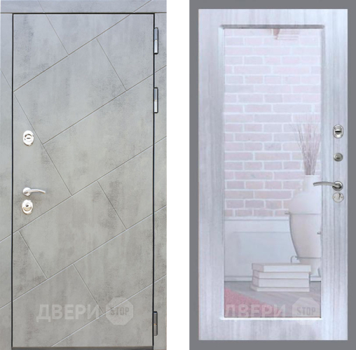 Входная металлическая Дверь Рекс (REX) 22 Зеркало Пастораль Сандал белый в Можайске