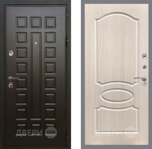 Входная металлическая Дверь Рекс (REX) Премиум 3к FL-128 Беленый дуб в Можайске