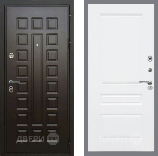 Входная металлическая Дверь Рекс (REX) Премиум 3к FL-243 Силк Сноу в Можайске