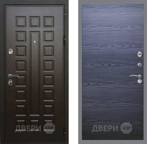Входная металлическая Дверь Рекс (REX) Премиум 3к GL Дуб тангенальный черный в Можайске