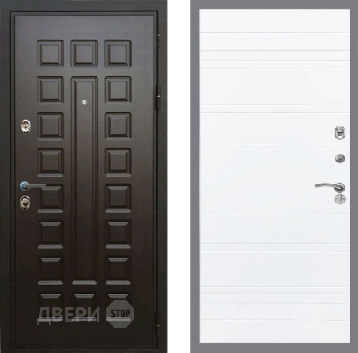 Входная металлическая Дверь Рекс (REX) Премиум 3к Line Силк Сноу в Можайске