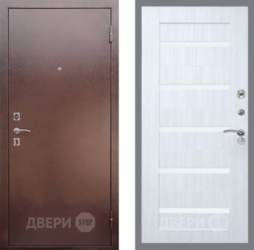 Входная металлическая Дверь Рекс (REX) 1 СБ-14 стекло белое Сандал белый в Можайске
