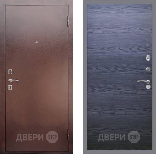Входная металлическая Дверь Рекс (REX) 1 GL Дуб тангенальный черный в Можайске