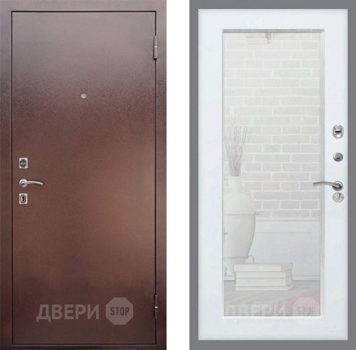 Входная металлическая Дверь Рекс (REX) 1 Зеркало Пастораль Белый ясень в Можайске