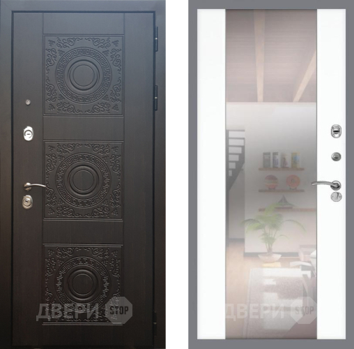 Входная металлическая Дверь Рекс (REX) 10 СБ-16 Зеркало Силк Сноу в Можайске