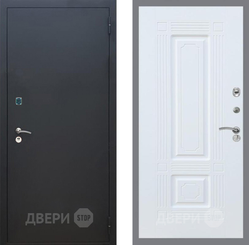 Входная металлическая Дверь Рекс (REX) 1A Черный Муар FL-2 Силк Сноу в Можайске
