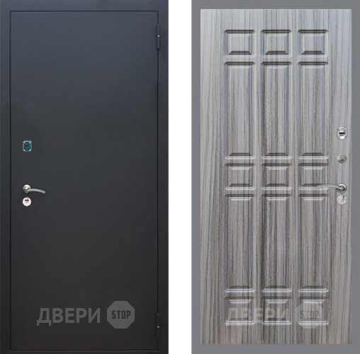 Входная металлическая Дверь Рекс (REX) 1A Черный Муар FL-33 Сандал грей в Можайске