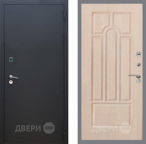 Входная металлическая Дверь Рекс (REX) 1A Черный Муар FL-58 Беленый дуб в Можайске