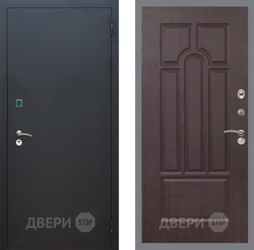 Входная металлическая Дверь Рекс (REX) 1A Черный Муар FL-58 Венге в Можайске