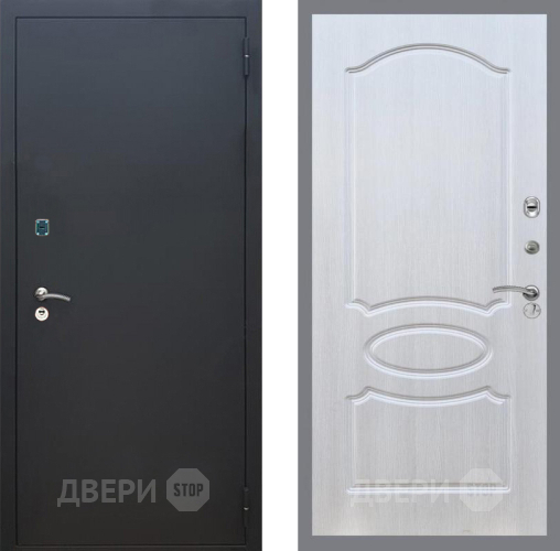 Входная металлическая Дверь Рекс (REX) 1A Черный Муар FL-128 Лиственница беж в Можайске