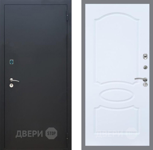 Входная металлическая Дверь Рекс (REX) 1A Черный Муар FL-128 Силк Сноу в Можайске