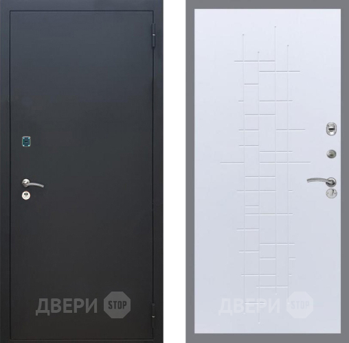 Входная металлическая Дверь Рекс (REX) 1A Черный Муар FL-289 Белый ясень в Можайске