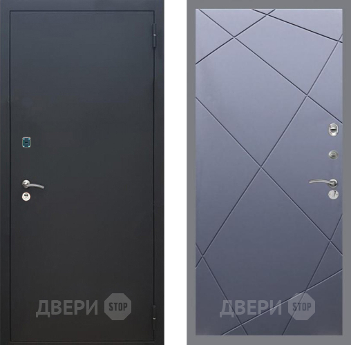 Входная металлическая Дверь Рекс (REX) 1A Черный Муар FL-291 Силк титан в Можайске