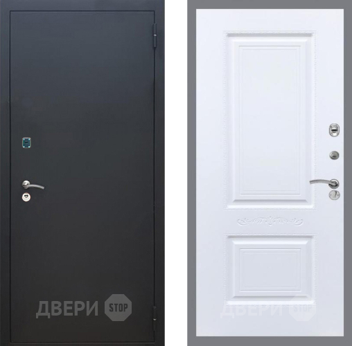 Входная металлическая Дверь Рекс (REX) 1A Черный Муар Смальта Силк Сноу в Можайске