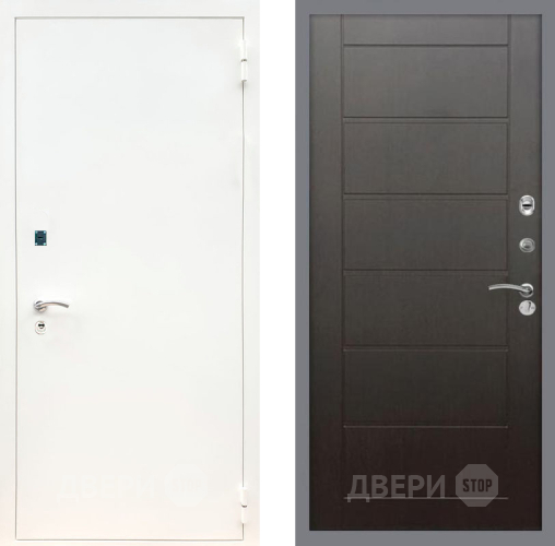 Входная металлическая Дверь Рекс (REX) 1А Белая шагрень Сити Венге в Можайске