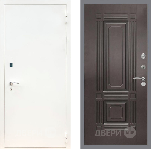 Входная металлическая Дверь Рекс (REX) 1А Белая шагрень FL-2 Венге в Можайске