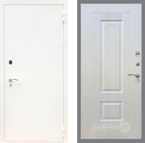 Входная металлическая Дверь Рекс (REX) 1А Белая шагрень FL-2 Лиственница беж в Можайске