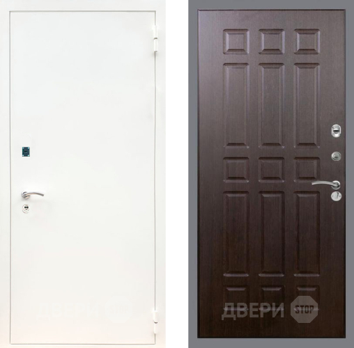 Входная металлическая Дверь Рекс (REX) 1А Белая шагрень FL-33 Венге в Можайске