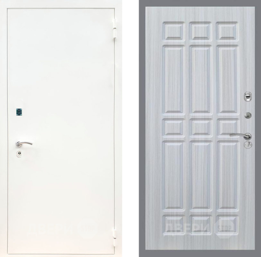 Входная металлическая Дверь Рекс (REX) 1А Белая шагрень FL-33 Сандал белый в Можайске