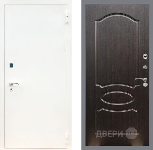 Входная металлическая Дверь Рекс (REX) 1А Белая шагрень FL-128 Венге светлый в Можайске