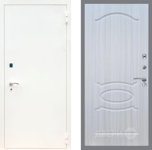 Входная металлическая Дверь Рекс (REX) 1А Белая шагрень FL-128 Сандал белый в Можайске