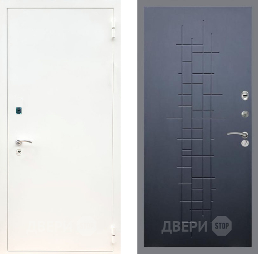 Входная металлическая Дверь Рекс (REX) 1А Белая шагрень FL-289 Ясень черный в Можайске