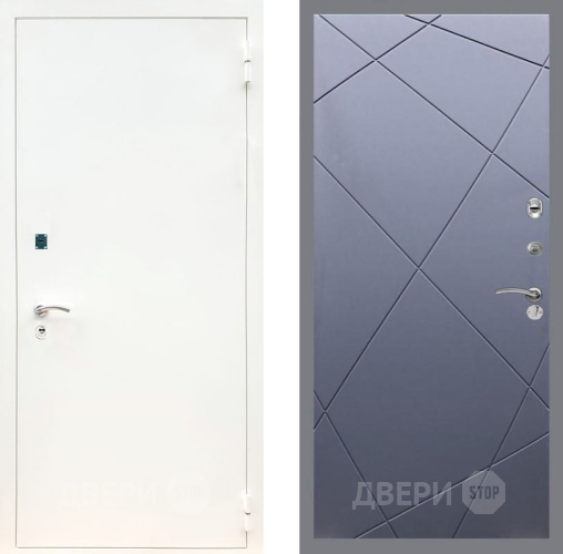 Входная металлическая Дверь Рекс (REX) 1А Белая шагрень FL-291 Силк титан в Можайске
