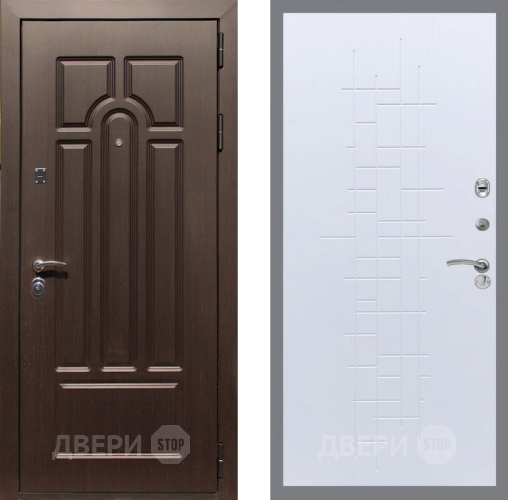 Входная металлическая Дверь Рекс (REX) Эврика FL-289 Белый ясень в Можайске