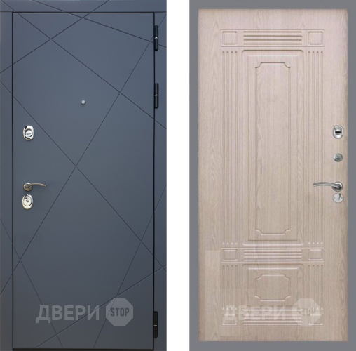 Входная металлическая Дверь Рекс (REX) 13 Силк Титан FL-2 Беленый дуб в Можайске