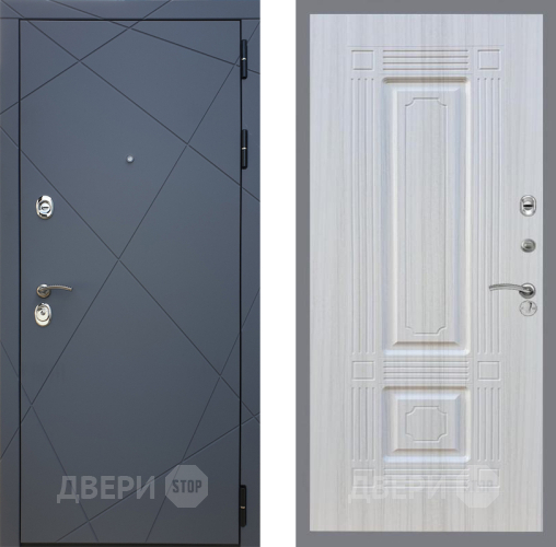 Входная металлическая Дверь Рекс (REX) 13 Силк Титан FL-2 Сандал белый в Можайске
