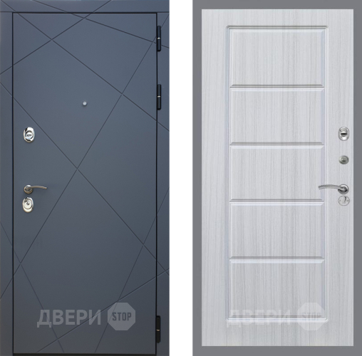 Входная металлическая Дверь Рекс (REX) 13 Силк Титан FL-39 Сандал белый в Можайске