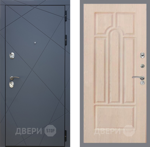 Входная металлическая Дверь Рекс (REX) 13 Силк Титан FL-58 Беленый дуб в Можайске