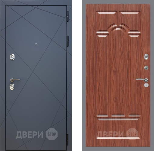 Входная металлическая Дверь Рекс (REX) 13 Силк Титан FL-58 орех тисненый в Можайске