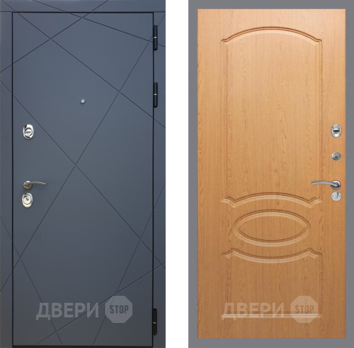Входная металлическая Дверь Рекс (REX) 13 Силк Титан FL-128 Дуб в Можайске