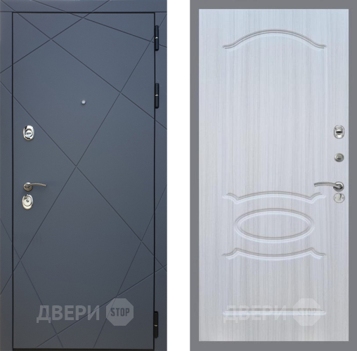 Входная металлическая Дверь Рекс (REX) 13 Силк Титан FL-128 Сандал белый в Можайске