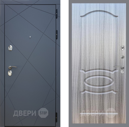 Входная металлическая Дверь Рекс (REX) 13 Силк Титан FL-128 Сандал грей в Можайске