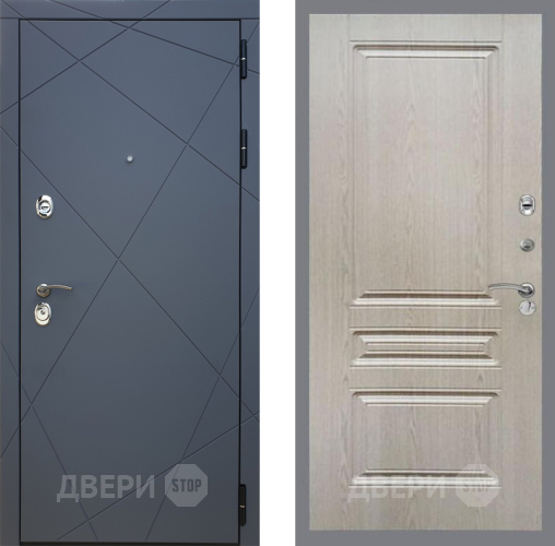 Входная металлическая Дверь Рекс (REX) 13 Силк Титан FL-243 Беленый дуб в Можайске