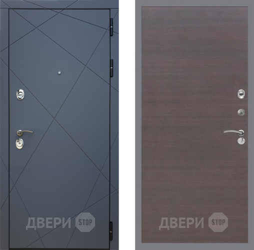 Входная металлическая Дверь Рекс (REX) 13 Силк Титан GL венге поперечный в Можайске