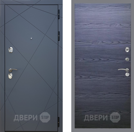 Входная металлическая Дверь Рекс (REX) 13 Силк Титан GL Дуб тангенальный черный в Можайске