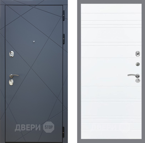 Входная металлическая Дверь Рекс (REX) 13 Силк Титан Line Силк Сноу в Можайске