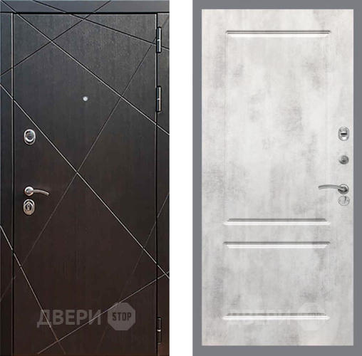 Входная металлическая Дверь Рекс (REX) 13 Венге FL-117 Бетон светлый в Можайске