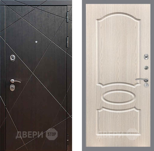 Входная металлическая Дверь Рекс (REX) 13 Венге FL-128 Беленый дуб в Можайске