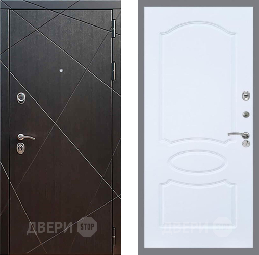 Входная металлическая Дверь Рекс (REX) 13 Венге FL-128 Силк Сноу в Можайске