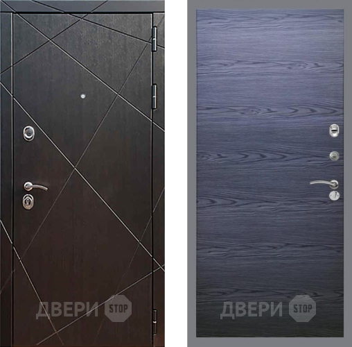 Входная металлическая Дверь Рекс (REX) 13 Венге GL Дуб тангенальный черный в Можайске