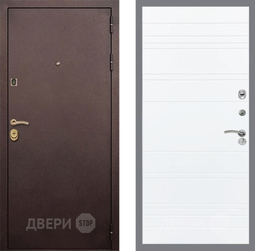 Входная металлическая Дверь Рекс (REX) Лайт 3К Line Силк Сноу в Можайске