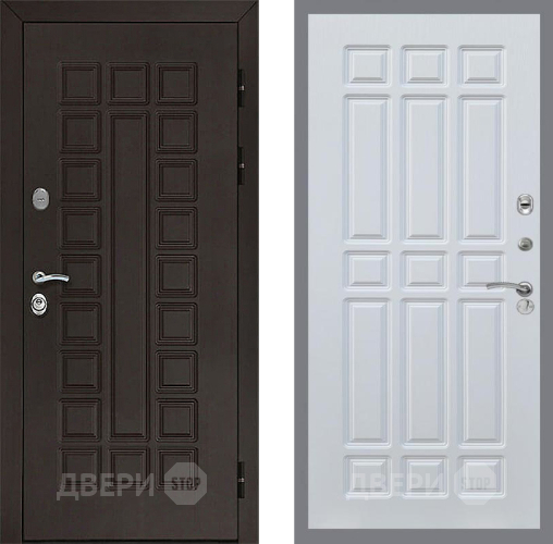 Входная металлическая Дверь Рекс (REX) Сенатор 3К FL-33 Белый ясень в Можайске