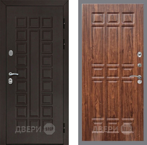 Входная металлическая Дверь Рекс (REX) Сенатор 3К FL-33 орех тисненый в Можайске